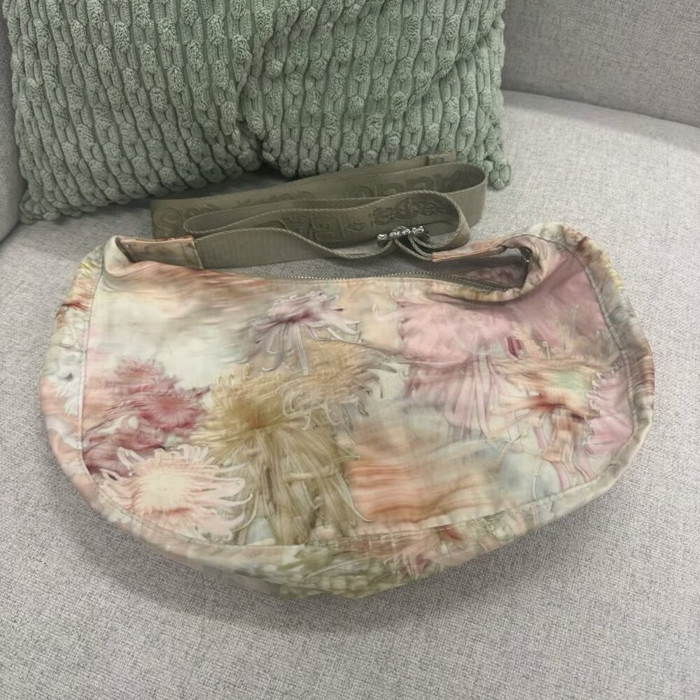 Baggu x Collina Strada Cream Chrysanthemum Crescent Bag